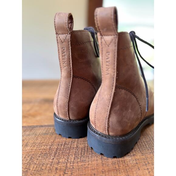 Mens Patina Brown Leather Handmade in Mexico Boots‎ Size 9 - Picture 5 of 8